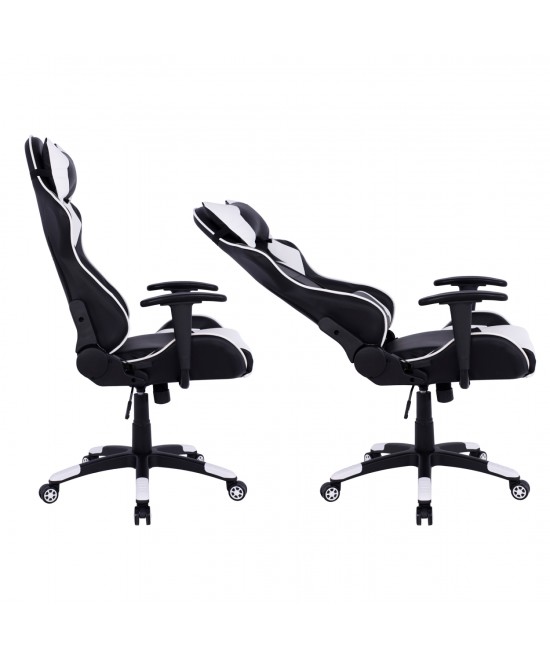 ΠΟΛΥΘΡΟΝΑ GAMING DARIUS HM1072.04 ΜΑΥΡΗ-ΛΕΥΚΗ 66,5x70x(122-129) cm