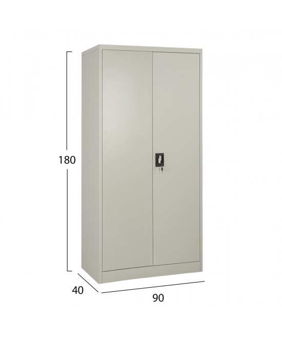 ΝΤΟΥΛΑΠΑ ΜΕΤΑΛΛΙΚΗ DURON HM5959.11 ΔΙΦΥΛΛΗ ΜΕ 5 ΑΠΟΘΗΚΕΥΤΙΚΟΥΣ ΧΩΡΟΥΣ ΓΚΡΙ 90Χ40Χ180Υεκ.