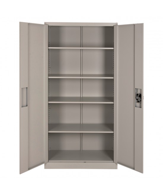 ΝΤΟΥΛΑΠΑ ΜΕΤΑΛΛΙΚΗ DURON HM5959.11 ΔΙΦΥΛΛΗ ΜΕ 5 ΑΠΟΘΗΚΕΥΤΙΚΟΥΣ ΧΩΡΟΥΣ ΓΚΡΙ 90Χ40Χ180Υεκ.