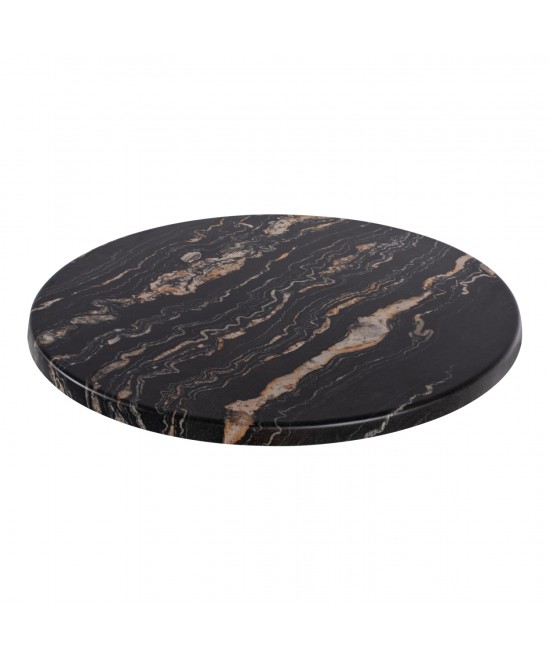 ΕΠΙΦΑΝΕΙΑ ΤΡΑΠΕΖΙΟΥ Φ60Χ2.5εκ. 5787 WERZALIT BLACK GOLD MARBLE HM5227.15