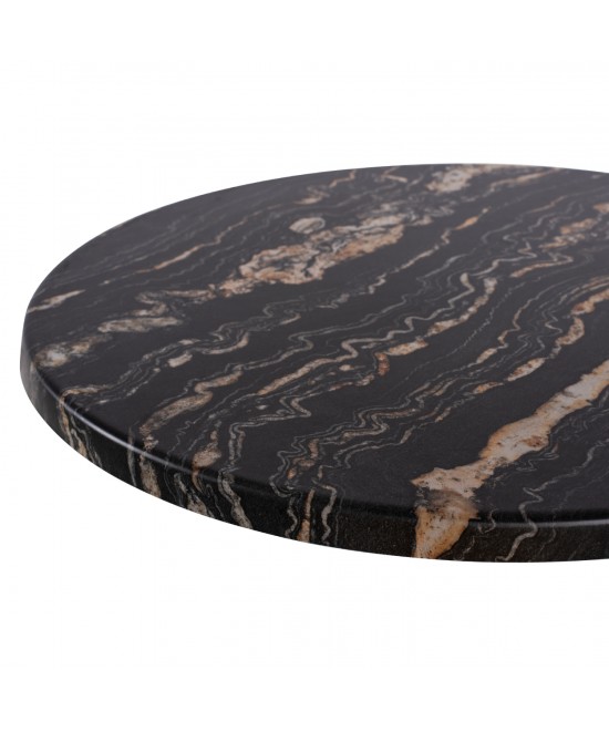 ΕΠΙΦΑΝΕΙΑ ΤΡΑΠΕΖΙΟΥ Φ60Χ2.5εκ. 5787 WERZALIT BLACK GOLD MARBLE HM5227.15
