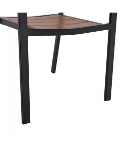 ΠΟΛΥΘΡΟΝΑ ΑΛΟΥΜΙΝΙΟΥ SAGA ΜΑΥΡΗ ΜΕ POLYWOOD HM5127.03 56x55x85,5Yεκ.