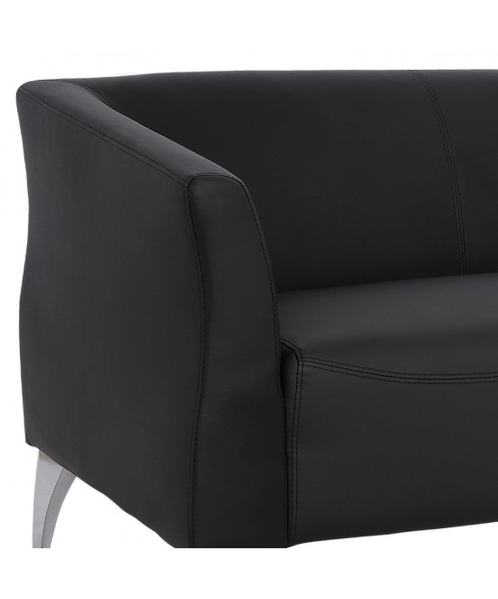 ΚΑΝΑΠΕΣ 2ΘΕΣΙΟΣ KIANA HM3122.21 ΜΕ ΜΑΥΡΟ PU 130x75x71 εκ.