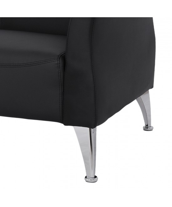 ΚΑΝΑΠΕΣ 2ΘΕΣΙΟΣ KIANA HM3122.21 ΜΕ ΜΑΥΡΟ PU 130x75x71 εκ.