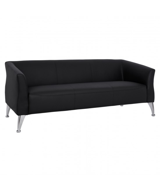 ΚΑΝΑΠΕΣ 3ΘΕΣΙΟΣ KIANA HM3122.31 ΜΕ ΜΑΥΡΟ PU 180x75x71 εκ.