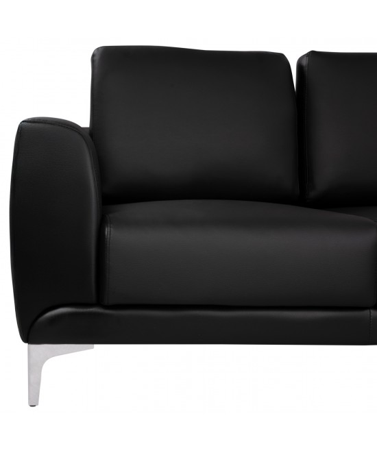 ΚΑΝΑΠΕΣ 3ΘΕΣΙΟΣ KENZIE HM3121.31 ΜΕ ΜΑΥΡΟ PU 190x81x81 εκ.