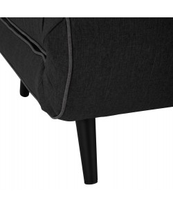 ΚΑΝΑΠΕΣ ΚΡΕΒΑΤΙ 2 ΑΤΟΜΩΝ ASMA HM3077.03 ΣΚΟΥΡΟ ΓΚΡΙ ΥΦΑΣΜΑ 140x80x77Yεκ.