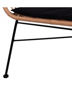 ΣΕΤ ΣΑΛΟΝΙ 4ΤΜΧ ALLEGRA HM5460 ΜΕΤΑΛΛΟ & WICKER ΣΕ ΜΠΕΖ ΧΡΩΜΑ