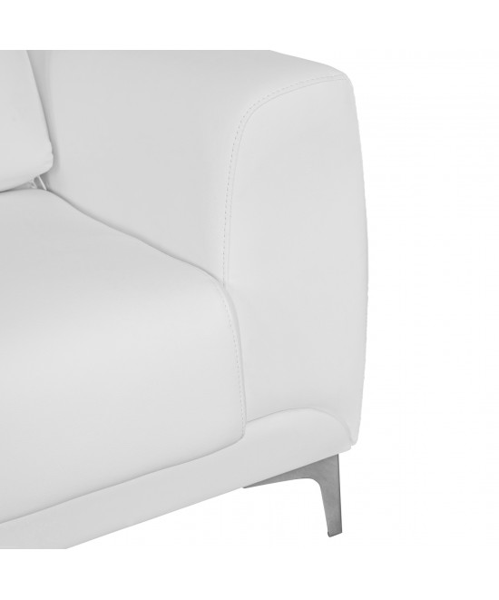 ΚΑΝΑΠΕΣ 3ΘΕΣΙΟΣ KENZIE HM3121.32 ΜΕ ΛΕΥΚΟ PU 190x81x81 εκ.