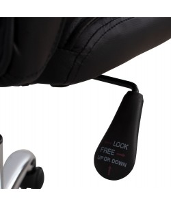 ΚΑΡΕΚΛΑ ΓΡΑΦΕΙΟΥ ΔΙΕΥΘΥΝΤΙΚΗ ΜΑΥΡΗ ΜΕ ΒΑΣΗ ΧΡΩΜΙΟΥ JACOB HM1044.11 55,5x65x111  cm.