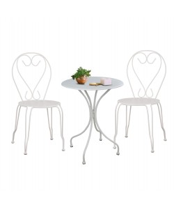 ΣΕΤ ΤΡΑΠΕΖΑΡΙΑΣ ΕΞΩΤΕΡΙΚΟΥ ΧΩΡΟΥ 3ΤΜΧ HM11875 ΜΕΤΑΛΛΙΚΟ ΛΕΥΚΟ