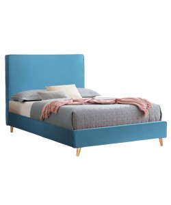 ΚΡΕΒΑΤΙ MAYLIN ΜΕ ΤΙΡΚΟΥΑΖ ΒΕΛΟΥΔΟ HM598.08 ΓΙΑ ΣΤΡΩΜΑ 120x200 EK.