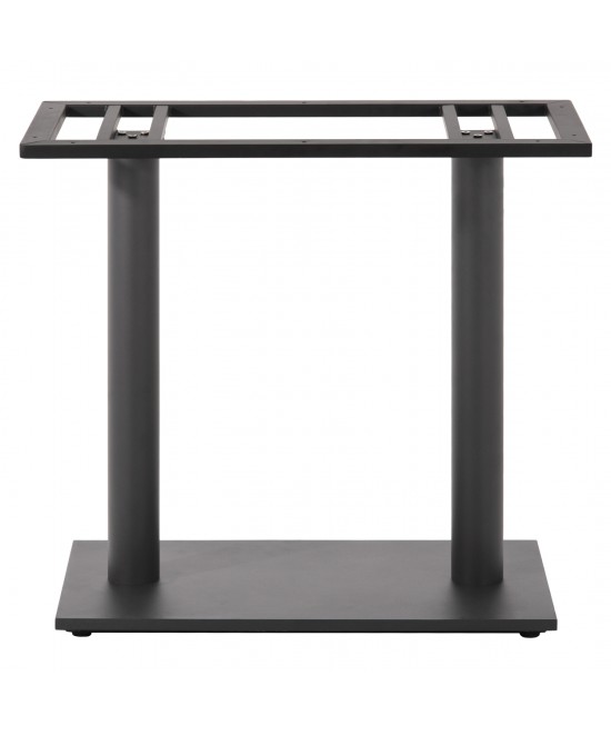 ΒΑΣΗ ΤΡΑΠΕΖΙΟΥ ΜΕΤΑΛΛΙΚΗ ΔΙΠΛΗ ΓΚΡΙ ΜΑΤ ΜΕ ΡΕΓΟΥΛΑΤΟΡΟΥΣ HM435.20 80Χ40Χ72Υεκ.