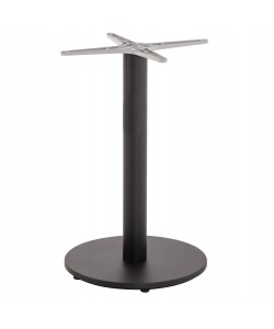 ΒΑΣΗ ΤΡΑΠΕΖΙΟΥ ΑΛΟΥΜΙΝΙΟΥ ΣΤΡΟΓΓΥΛΗ ΜΑΥΡΟ ΜΑΤ HM476.01 ΣΤΑΥΡΟΣ 48Χ48εκ Φ45Χ72Υεκ.