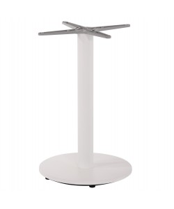 ΒΑΣΗ ΤΡΑΠΕΖΙΟΥ ΑΛΟΥΜΙΝΙΟΥ ΣΤΡΟΓΓΥΛΗ ΛΕΥΚΟ ΜΑΤ HM476.02 ΣΤΑΥΡΟΣ 48Χ48εκ Φ45Χ72Υεκ.