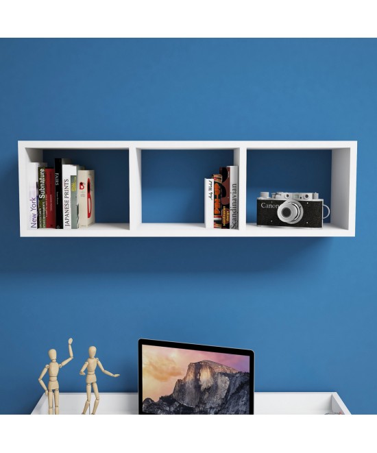 ΡΑΦΙΕΡΑ ΤΟΙΧΟΥ ΜΕΛΑΜΙΝΗΣ ΛΕΥΚΗ HM9228.11 90x22x25,6Υ εκ.