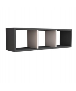 ΡΑΦΙΕΡΑ ΤΟΙΧΟΥ ΜΕΛΑΜΙΝΗΣ ΓΚΡΙ & ΛΕΥΚΟ HM9228.13 90x22x25,6Υ εκ.