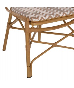 ΚΑΡΕΚΛΑ ΑΛΟΥΜΙΝΙΟΥ BAMBOO LOOK ΦΥΣΙΚΟ - ΛΕΥΚΟ HM5927.03 46x56x95Yεκ.