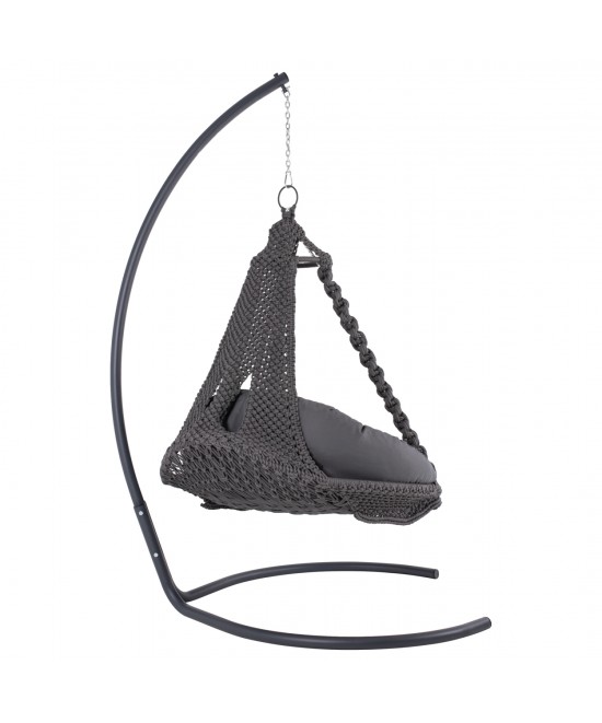 ΚΡΕΜΑΣΤΗ ΦΩΛΙΑ AUGUST ΜΑΚΡΑΜΕ-ΜΕΤΑΛΛΟ ΑΝΘΡΑΚΙ HM5922.10 123x113x145Υεκ.