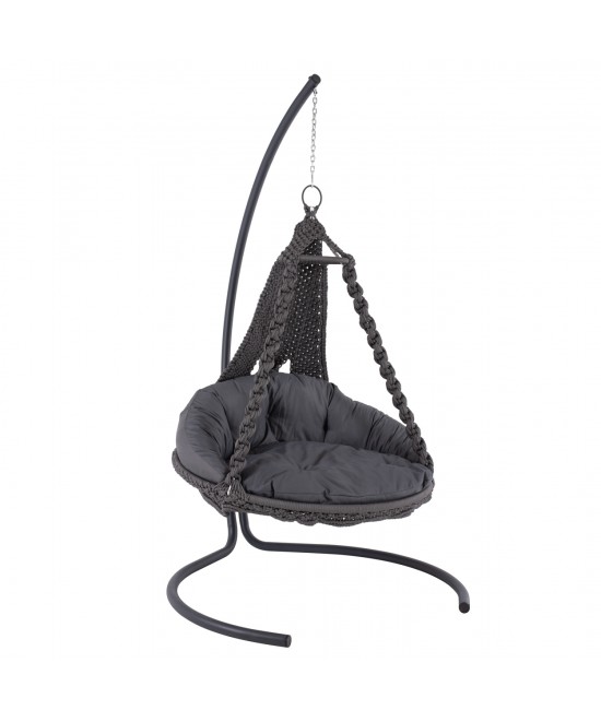 ΚΡΕΜΑΣΤΗ ΦΩΛΙΑ AUGUST ΜΑΚΡΑΜΕ-ΜΕΤΑΛΛΟ ΑΝΘΡΑΚΙ HM5922.10 123x113x145Υεκ.