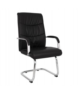 ΠΟΛΥΘΡΟΝΑ JACOB HM1045.11 ΜΑΥΡΟ PU ΜΕ ΒΑΣΗ ΧΡΩΜΙΟΥ 57x66,5x102 cm