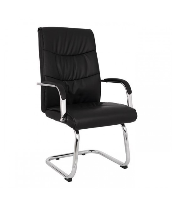 ΠΟΛΥΘΡΟΝΑ JACOB HM1045.11 ΜΑΥΡΟ PU ΜΕ ΒΑΣΗ ΧΡΩΜΙΟΥ 57x66,5x102 cm