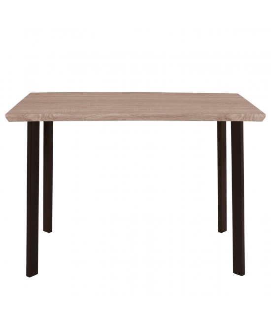 ΤΡΑΠΕΖΙ ΤΡΑΠΕΖΑΡΙΑΣ PALANI 110X70 SONAMA ΜΕ ΜΑΥΡΑ ΠΟΔΙΑ HM8333