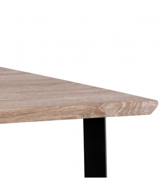 ΤΡΑΠΕΖΙ ΤΡΑΠΕΖΑΡΙΑΣ PALANI 110X70 SONAMA ΜΕ ΜΑΥΡΑ ΠΟΔΙΑ HM8333