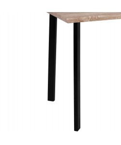 ΤΡΑΠΕΖΙ ΤΡΑΠΕΖΑΡΙΑΣ PALANI 110X70 SONAMA ΜΕ ΜΑΥΡΑ ΠΟΔΙΑ HM8333