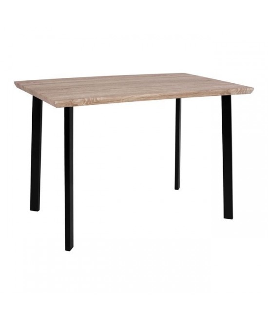 ΤΡΑΠΕΖΙ ΤΡΑΠΕΖΑΡΙΑΣ PALANI 110X70 SONAMA ΜΕ ΜΑΥΡΑ ΠΟΔΙΑ HM8333