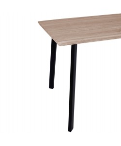 ΤΡΑΠΕΖΙ ΤΡΑΠΕΖΑΡΙΑΣ OFIRA 140X80 SONAMA ΜΕ ΜΑΥΡΑ ΠΟΔΙΑ HM8374