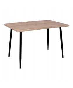 ΤΡΑΠΕΖΙ ΤΡΑΠΕΖΑΡΙΑΣ PALOMA HM8334.01, 120X70Χ76,5 SONΟMA, ΜΑΥΡΑ ΠΟΔΙΑ