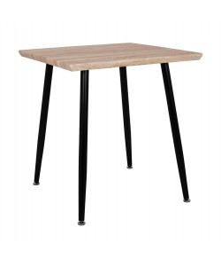 ΤΡΑΠΕΖΙ ΤΡΑΠΕΖΑΡΙΑΣ PALOMA HM8335.01, 70Χ70X76.5, SONOMA, ΜΑΥΡΑ ΠΟΔΙΑ