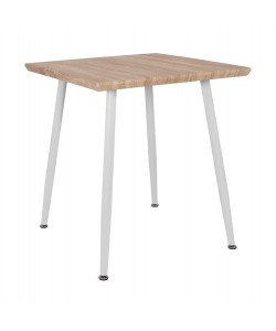 ΤΡΑΠΕΖΙ ΤΡΑΠΕΖΑΡΙΑΣ PALOMA HM8335.02, 70Χ70X76,5, SONOMA, ΛΕΥΚΑ ΠΟΔΙΑ