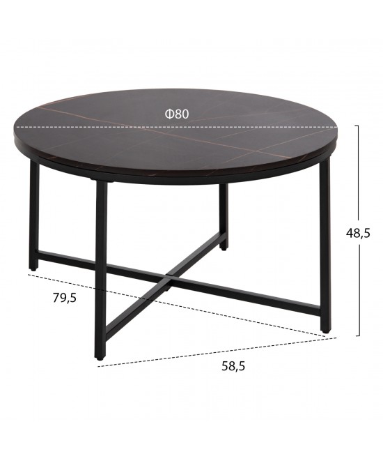 ΤΡΑΠΕΖΙ ΣΑΛΟΝΙΟΥ HM9420.03 BLACK MARBLE ΜΕΛΑΜΙΝΗ-ΜΑΥΡΗ ΜΕΤΑΛΛΙΚΗ ΒΑΣΗ Φ80x48,5Yεκ. ΤΡΑΠΕΖΙ ΣΑΛΟΝΙΟΥ HM9420.03 BLACK MARBLE ΜΕΛΑΜΙΝΗ-ΜΑΥΡΗ ΜΕΤΑΛΛΙΚΗ ΒΑΣΗ Φ80x48,5Yεκ.
