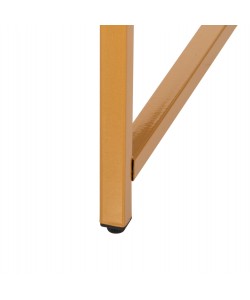 ΤΡΑΠΕΖΙ ΣΑΛΟΝΙΟΥ HM9420.01 WHITE MARBLE ΜΕΛΑΜΙΝΗ-ΧΡΥΣΗ ΜΕΤΑΛΛΙΚΗ ΒΑΣΗ Φ80x48,5Yεκ.