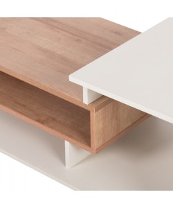 ΤΡΑΠΕΖΙ ΣΑΛΟΝΙΟΥ ΜΕΛΑΜΙΝΗΣ ROSAMUND ΛΕΥΚΟ ΦΥΣΙΚΟ HM8868.11 90x50x24,5-35Yεκ.