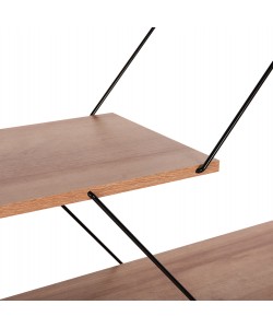 ΒΙΒΛΙΟΘΗΚΗ TARS HM2240.14 ΦΥΣΙΚΟ ΟΑΚ ΜΕΛΑΜΙΝΗ-ΜΑΥΡΕΣ ΜΕΤΑΛΛΙΚΕΣ ΒΕΡΓΕΣ 84x24x157Υεκ.