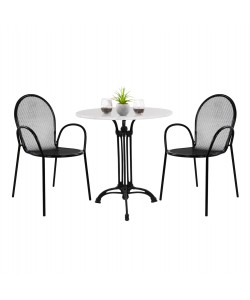 ΣΕΤ ΤΡΑΠΕΖΑΡΙΑΣ ΕΞΩΤ.ΧΩΡΟΥ 3ΤΜΧ ΣΤΡΟΓΓΥΛΟ ΤΡΑΠΕΖΙ ΜΑΡΜΑΡΟ-ΜΕΤΑΛ.ΠΟΛΥΘΡΟΝΕΣ ΗΜ11881