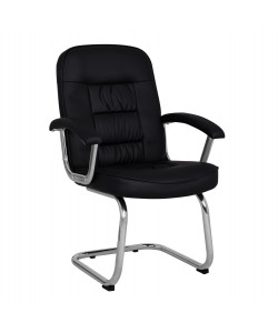 ΚΑΡΕΚΛΑ ΣΥΝΕΡΓΑΣΙΑΣ AMBREY HM1114 ΜΕ ΜΑΥΡΟ PU ΜΕ ΒΑΣΗ ΧΡΩΜΙΟΥ 61.5x62x98 cm.