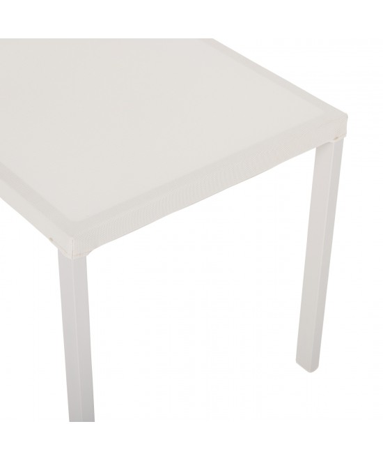 ΚΑΡΕΚΛΑ ΑΛΟΥΜΙΝΙΟΥ ΛΕΥΚΗ ΜΠΕΖ RATTAN & TEXTLINE HM5921.02 46x55,5x83Yεκ.