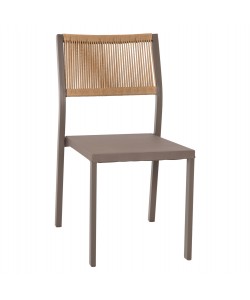 ΚΑΡΕΚΛΑ ΑΛΟΥΜΙΝΙΟΥ ΣΑΜΠΑΝΙ ΜΕ RATTAN & TEXTLINE HM5921.03 46x55,5x83 εκ.