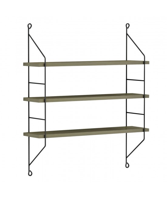 ΡΑΦΙΕΡΑ ΤΟΙΧΟΥ ACHALA ΜΕΛΑΜΙΝΗΣ HM9185.12 OLIVE GREY 60x15x68Y εκ.