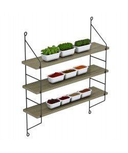 ΡΑΦΙΕΡΑ ΤΟΙΧΟΥ ACHALA ΜΕΛΑΜΙΝΗΣ HM9185.12 OLIVE GREY 60x15x68Y εκ.