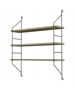 ΡΑΦΙΕΡΑ ΤΟΙΧΟΥ ACHALA ΜΕΛΑΜΙΝΗΣ HM9185.12 OLIVE GREY 60x15x68Y εκ.