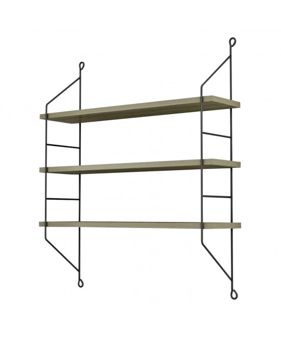 ΡΑΦΙΕΡΑ ΤΟΙΧΟΥ ACHALA ΜΕΛΑΜΙΝΗΣ HM9185.12 OLIVE GREY 60x15x68Y εκ.