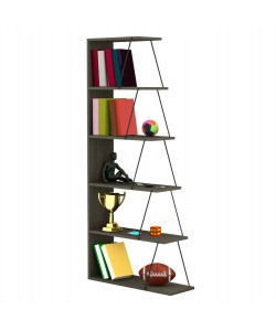 ΒΙΒΛΙΟΘΗΚΗ ΜΙΝΙ TARS HM2241.13 OLIVE GREY ME ΜΑΥΡΕΣ ΒΕΡΓΕΣ 65x22-24x146Υεκ.