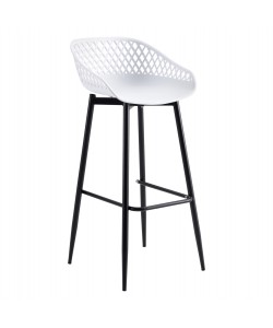 ΣΚΑΜΠΟ ΠΟΛΥΠΡΟΠΥΛΕΝΙΟΥ ΛΕΥΚΟ ΜΕ ΜΕΤΑΛΛΙΚΑ ΜΑΥΡΑ ΠΟΔΙΑ HM8686.11 45x45x97Υ εκ.