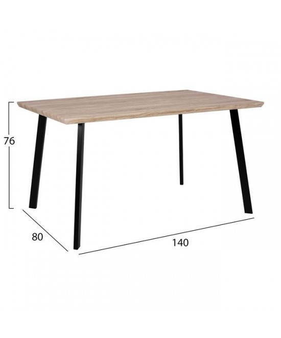 ΣΕΤ ΤΡΑΠΕΖΑΡΙΑΣ 5ΤΜΧ HM10347 ΤΡΑΠΕΖΙ 140x80x76 cm & 4 ΚΑΡΕΚΛΕΣ VEGAS