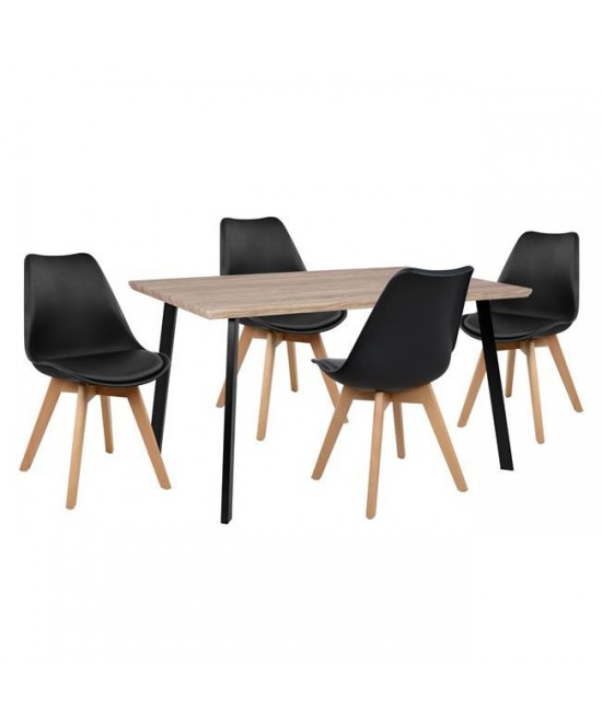 ΣΕΤ ΤΡΑΠΕΖΑΡΙΑΣ 5ΤΜΧ HM10347 ΤΡΑΠΕΖΙ 140x80x76 cm & 4 ΚΑΡΕΚΛΕΣ VEGAS